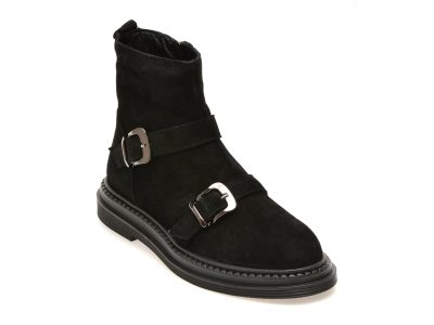 Ghete EPICA negre, 816706, din piele intoarsa