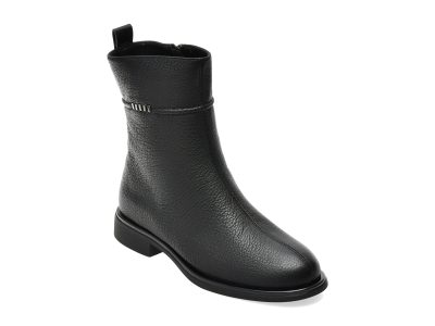Ghete EPICA negre, T1506, din piele naturala