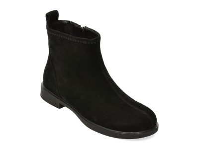 Ghete FLAVIA PASSINI negre, ATC475, din piele intoarsa