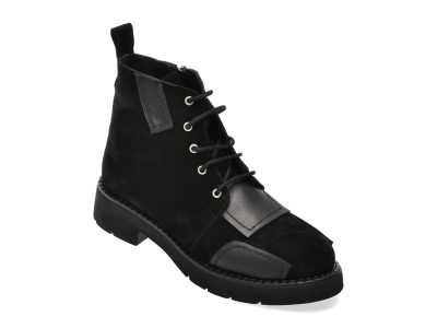 Ghete GRYXX negre, 1391905, din piele intoarsa