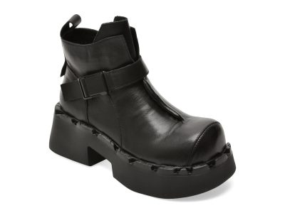 Ghete GRYXX negre, 2626, din piele naturala