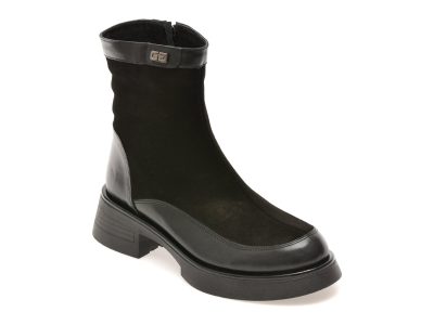 Ghete GRYXX negre, 477225, din piele intoarsa