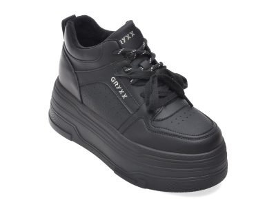 Ghete GRYXX negre, 5710, din piele naturala