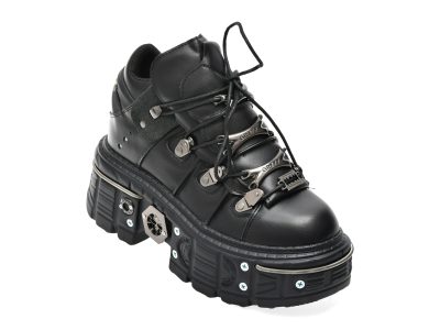 Ghete GRYXX negre, YQ081, din piele ecologica
