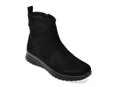 Ghete IMAGE negre, 326052, din piele intoarsa