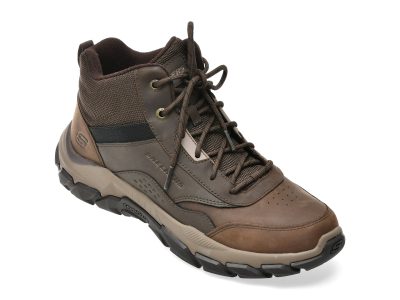 Ghete SKECHERS maro, SANTORO, din piele naturala