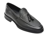 Mocasini eleganti OTTER negri, FH405, din piele naturala