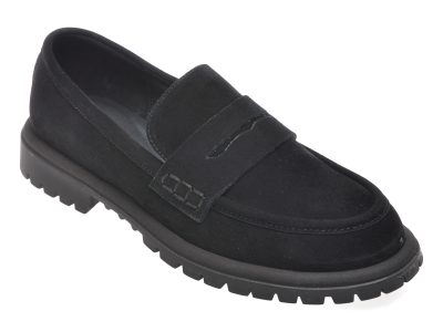 Mocasini EPICA negri, 39881, din piele intoarsa
