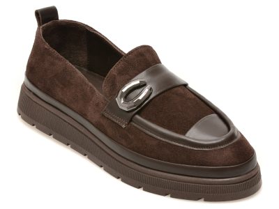 Mocasini IMAGE maro, 1467018, din piele intoarsa
