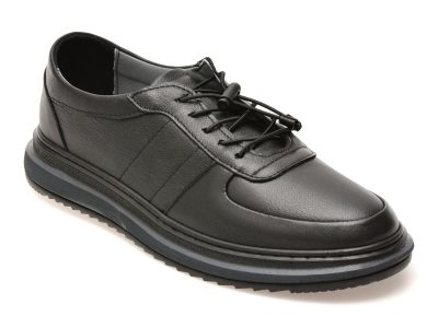 Pantofi BITE THE BULLET negri, OY5160, din piele naturala