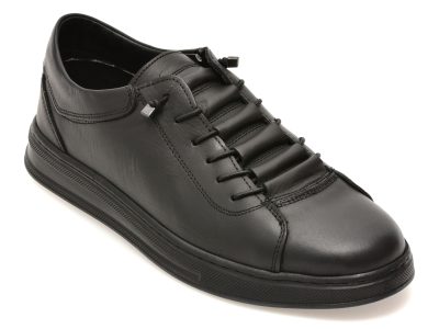 Pantofi BITE THE BULLET negri, RZ609, din piele naturala