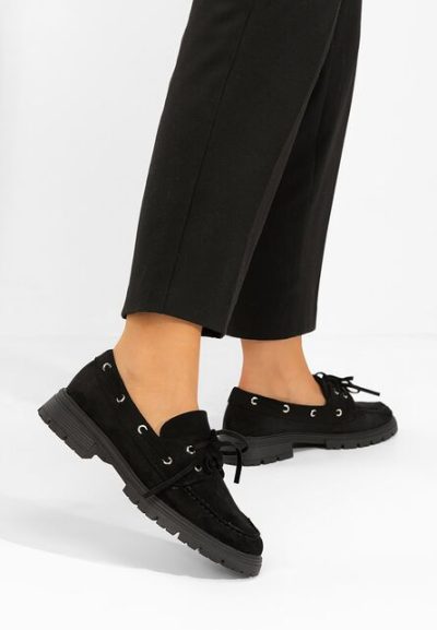Pantofi casual dama Valoria negri