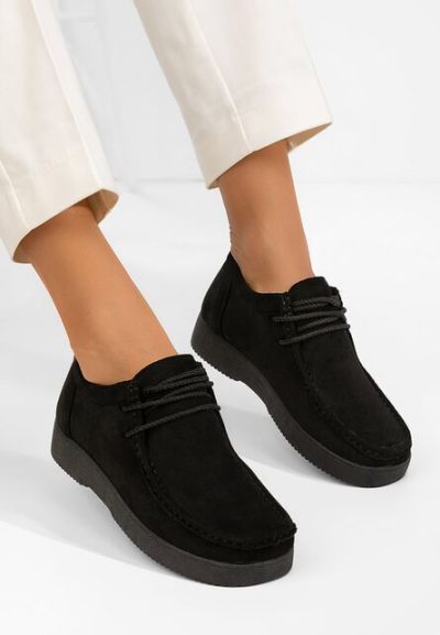 Pantofi casual dama Zairia negri