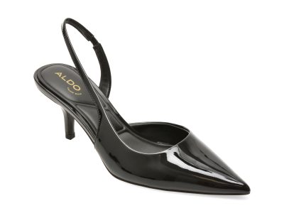 Pantofi eleganti ALDO negri, STESSY LOWSLING 001, din piele ecologica lacuita