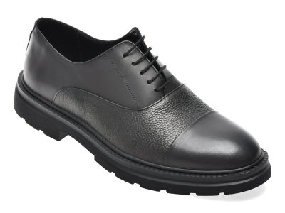 Pantofi eleganti BITE THE BULLET negri, FH410, din piele naturala