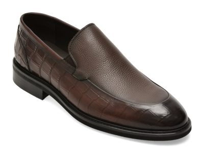 Mocasini eleganti EPICA maro, 2478, din piele naturala