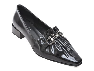 Pantofi eleganti EPICA negri, 354021, din piele naturala lacuita