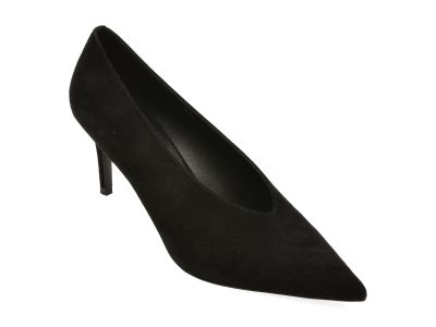 Pantofi eleganti EPICA PREMIUM negri, 2638, din piele intoarsa