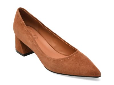 Pantofi eleganti FLAVIA PASSINI maro, 96065, din piele intoarsa
