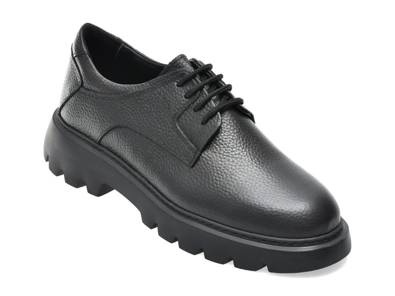 Pantofi eleganti GRYXX negri, TRL04, din piele naturala