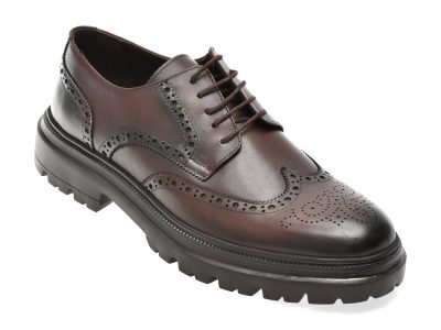 Pantofi eleganti OTTER maro, RG03, din piele naturala