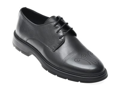 Pantofi eleganti OTTER negri, RG01, din piele naturala