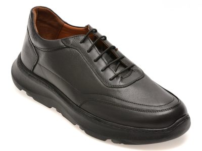Pantofi OTTER negri, UZ526, din piele naturala