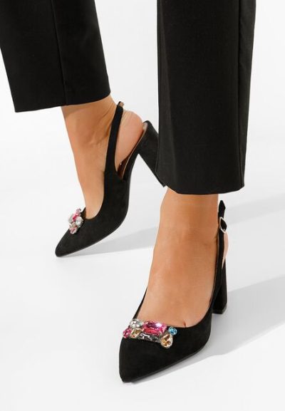 Pantofi slingback Rossana negri