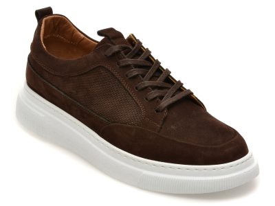 Pantofi sport BITE THE BULLET maro, BS4253, din nabuc