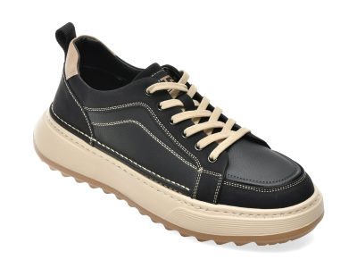 Pantofi sport BITE THE BULLET negri, 71612, din piele naturala