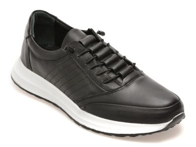 Pantofi sport BITE THE BULLET negri, BS150, din piele naturala
