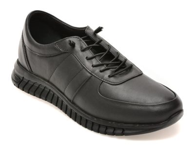Pantofi sport BITE THE BULLET negri, BS200, din piele naturala