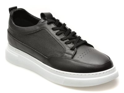 Pantofi sport BITE THE BULLET negri, BS4253, din piele naturala