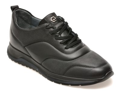 Pantofi sport BITE THE BULLET negri, NR220, din piele naturala