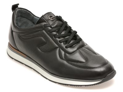 Pantofi sport BITE THE BULLET negri, NR224, din piele naturala