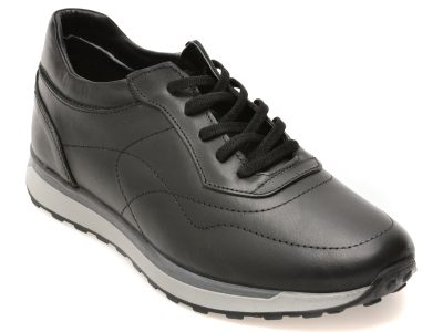 Pantofi sport BITE THE BULLET negri, RZ2025, din piele naturala