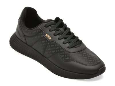Pantofi sport BOSS negri, 8772, din material textil