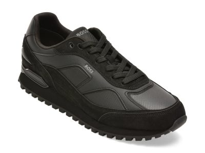 Pantofi sport BOSS negri, 8929, din piele ecologica