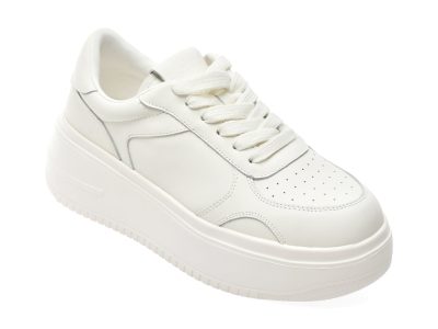 Pantofi sport EPICA albi, 258819, din piele naturala