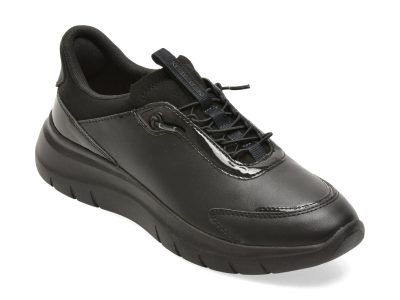Pantofi sport GEOX negri, D680JA, din piele ecologica