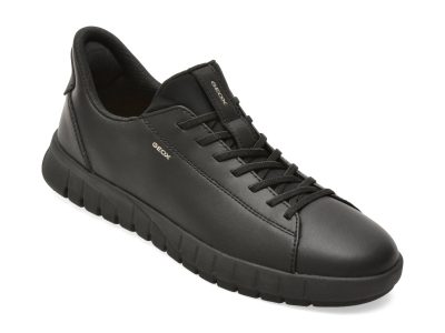 Pantofi sport GEOX negri, U65MAA, din piele naturala