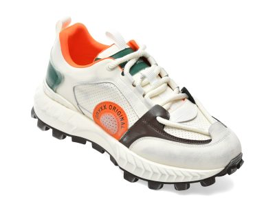 Pantofi sport GRYXX albi, 8070, din piele naturala