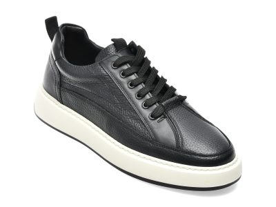 Pantofi GRYXX negri, LST024, din piele naturala