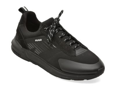 Pantofi sport HUGO negri, 3769, din material textil