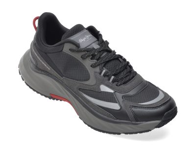 Pantofi sport PEPE JEANS negri, MS60044, din material textil