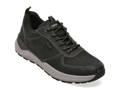 Pantofi sport RIEKER negri, 6002, din piele ecologica