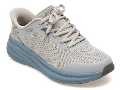 Pantofi sport SKECHERS gri, BOBS SKILLZ, din material textil