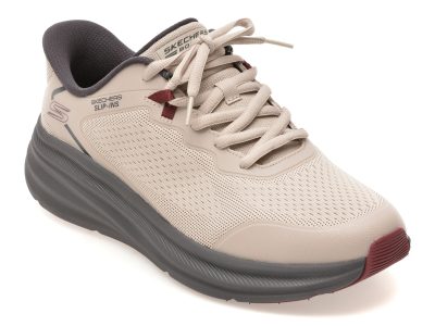 Pantofi sport SKECHERS nude, BOBS SKILLZ, din material textil