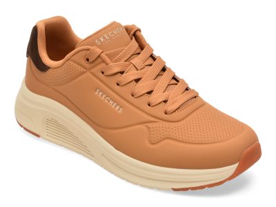 Pantofi sport SKECHERS maro, UNO LITE 2, din piele ecologica