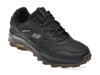 Pantofi sport SKECHERS negri, EQUALIZER 5.0 TRAIL, din material textil si piele naturala